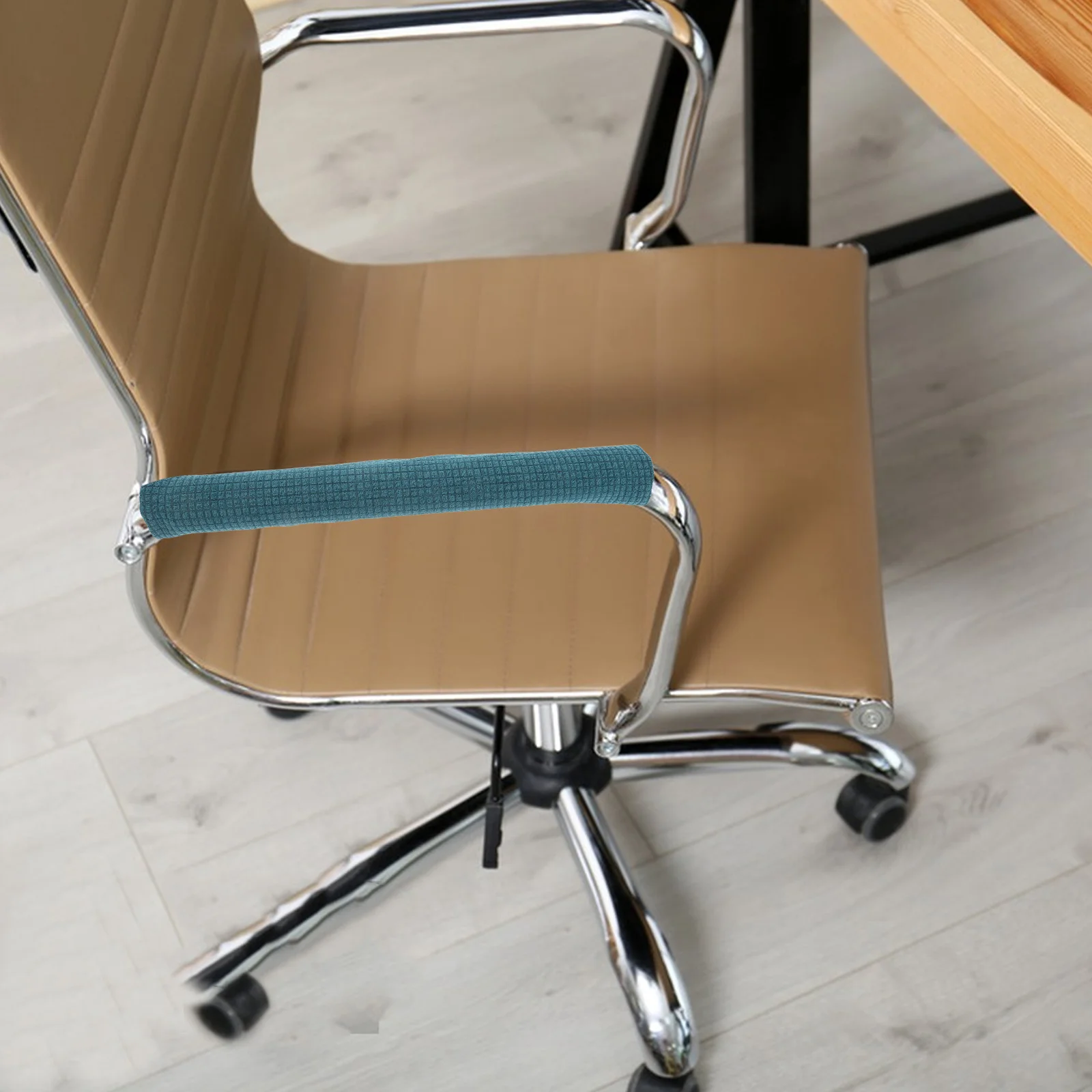 

1Pair Office Chair Armrest Covers Stretch Jacquard Waterproof Zipper Protector Slipcover for Computer Chair Office Home