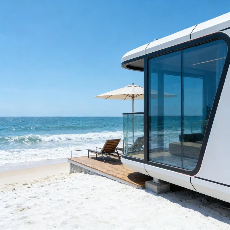 Steel Space Capsule Prefab House 40ft 20ft Mobile Container Home Luxury Tiny Cabin for Villa Resort Outdoor Camping Use