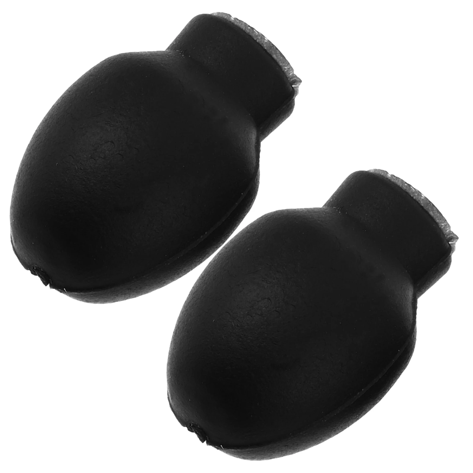 

1 Pair Rubber Drumstick Heads High Elasticity Durable Replacement Tips Black Color Practice Performance drumstick protector drum