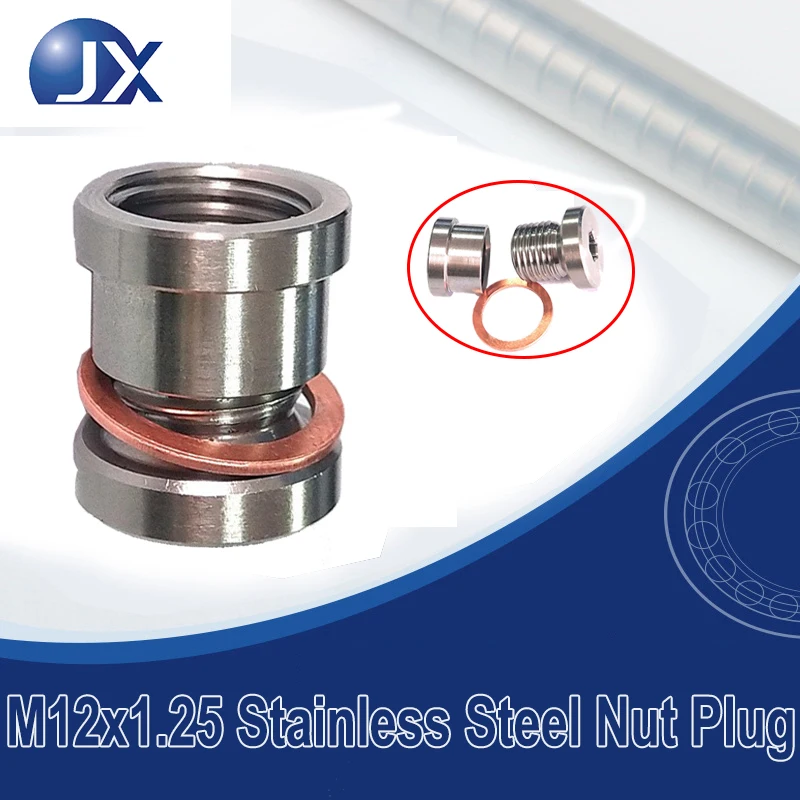 

Автомобильные детали M12x1,25 Гайка и заглушка выхлопной трубы Комбинированная заглушка из нержавеющей стали с прокладкой