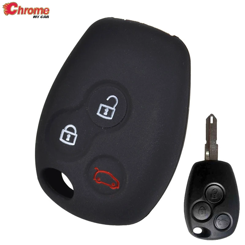 Silicone Key Case Cover For Renault Clio Kangoo Master Modus Twingo Trafic For Dacia Duster Logan Sandero Keyless Fob Shell