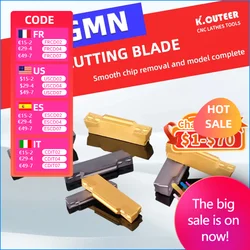 10PC MGMN150/200/250/300/400/500/600 JC700 H01KT60 PC9030 YZ6020 Carbide Insert CNC Metal Lathe Tools MGMN/MRMN Grooving Inserts