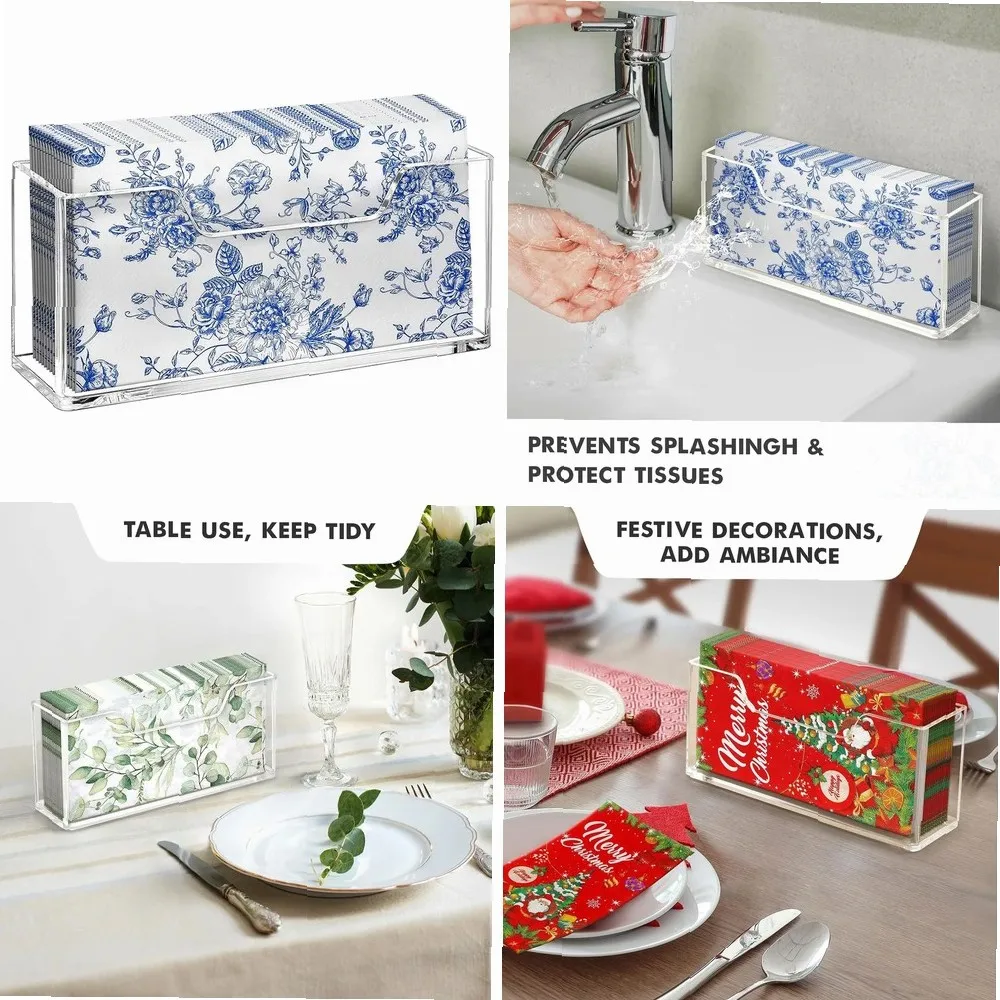 

Waterproof Vertical Acrylic Towel Holder for Bathroom & Kitchen, Disposable Paper Napkin Dispenser