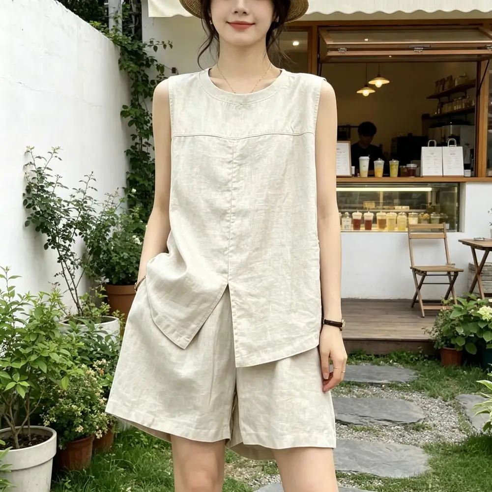 Summer 2 Piece Sets for Women, Short Sleeve Crew Neck Top And Shorts Matching Set Loose Lounge Outfits Spring Fall Casual Wear
