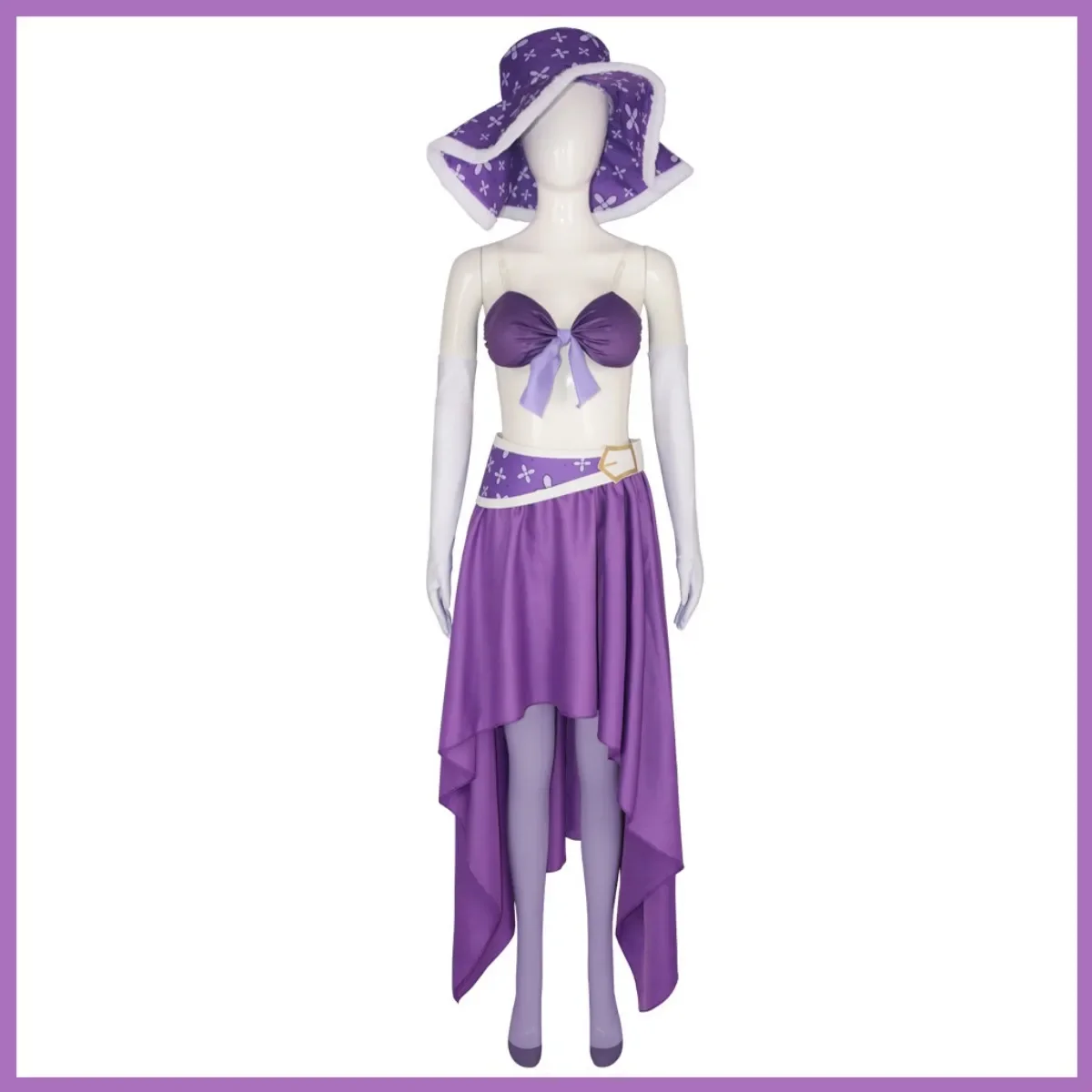 Anime Nico Robin Miss Allsunday Cosplay Costume 15th Anniversary Purple Skirt Hat Uniform Wig Woman Sexy Carnival Party Suit