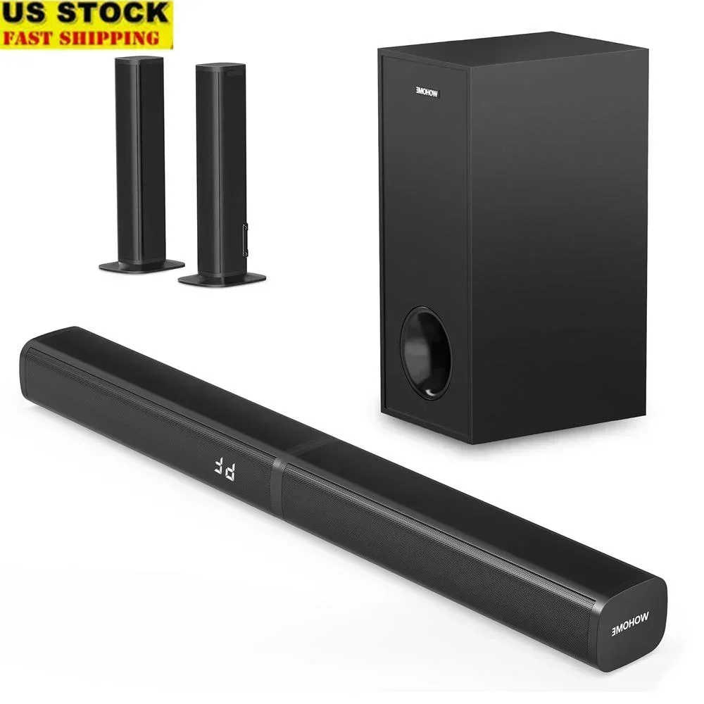 Soundbar Subwoofer Combo 140W Peak Output RGB-IC Atmosphere Bluetooth 5.3 AUX Optical Surround 140W RGB-IC