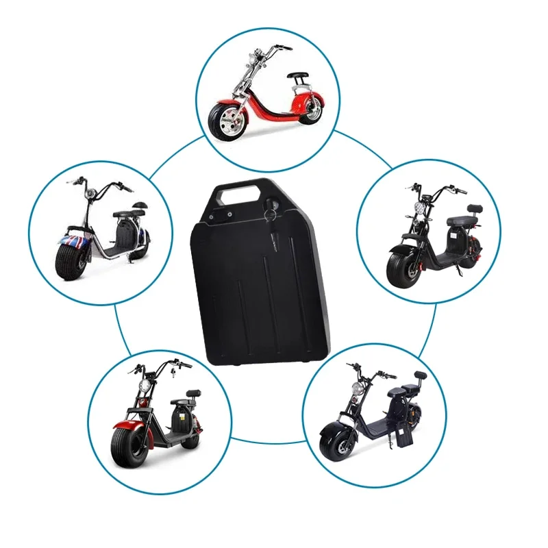 For Harley two wheel foldable Lithium Battery 60V 20Ah 30Ah 50Ah 500W- 2400W Electric motorcycle Waterproof Free charger