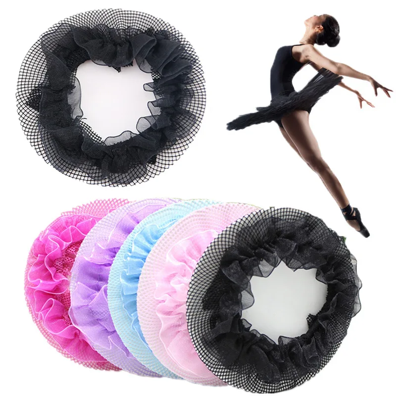 Women Girls kids Ballet Elastic Hair Net Ballerina Adjustable Drawstring Style Head Bands latin Dance Hairbun Headwear