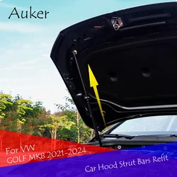 Car-Styling Refit Capô, Shock Lift Gás, Strut Bars, Suporte Rod Acessórios, VW Golf 8, MK8, 2020, 2021, 2022, 2023, 2024