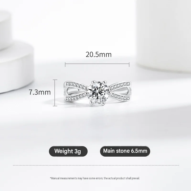 Women's 925 Sterling Silver CZ Zircon Engagement Ring