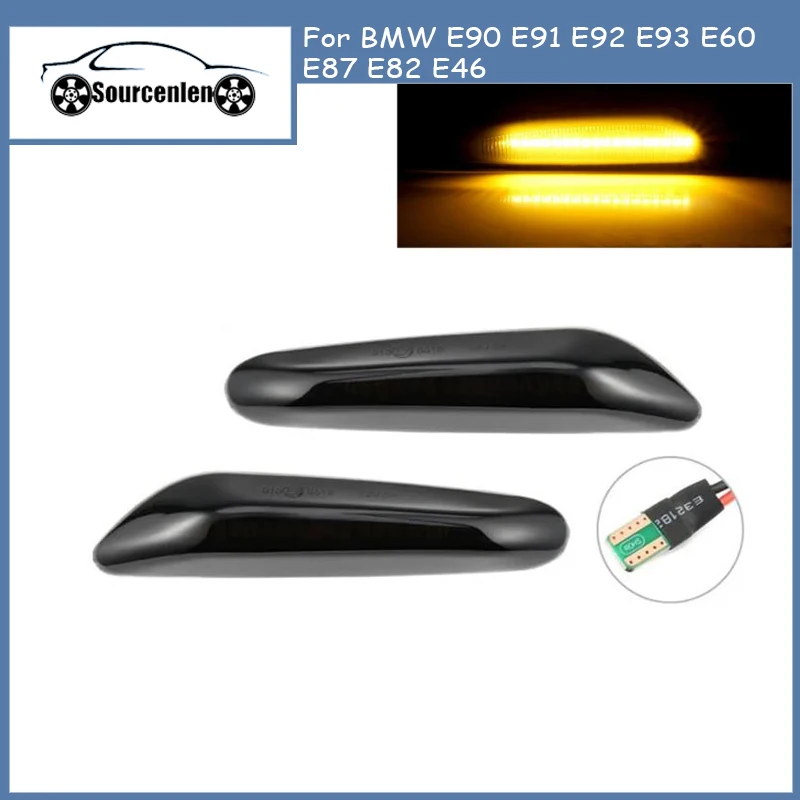 

2 шт. светодиодный боковой габаритный фонарь, указатель поворота, указатели поворота для BMW E90 E91 E92 E93 E60 E87 E82 E46