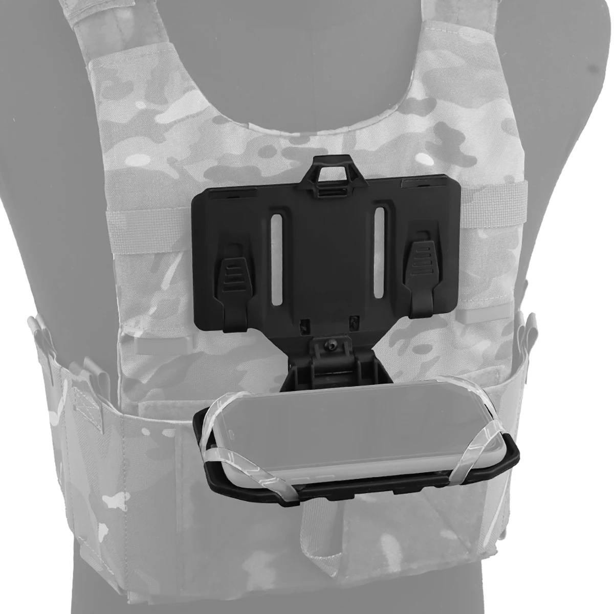 Tactical Navigation Version With MOLLE System Vest Universal Chest Phone Board Carrier Military Phone Chest Folding Board universal car air suspension control system with pressure sensor support blue tooth remote and wire control app control