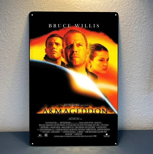 Armagedon Bruce Willis Movie Metal Poster Blechschild – Platte