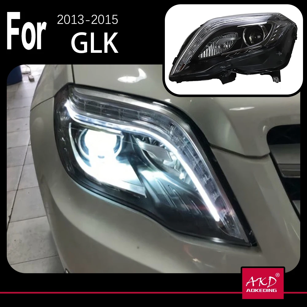 Auto Car Model Head Lights For Benz GLK GLK200 2013-2015 LED Front Headlight Replacement DRL Daytime light Projector Facelift