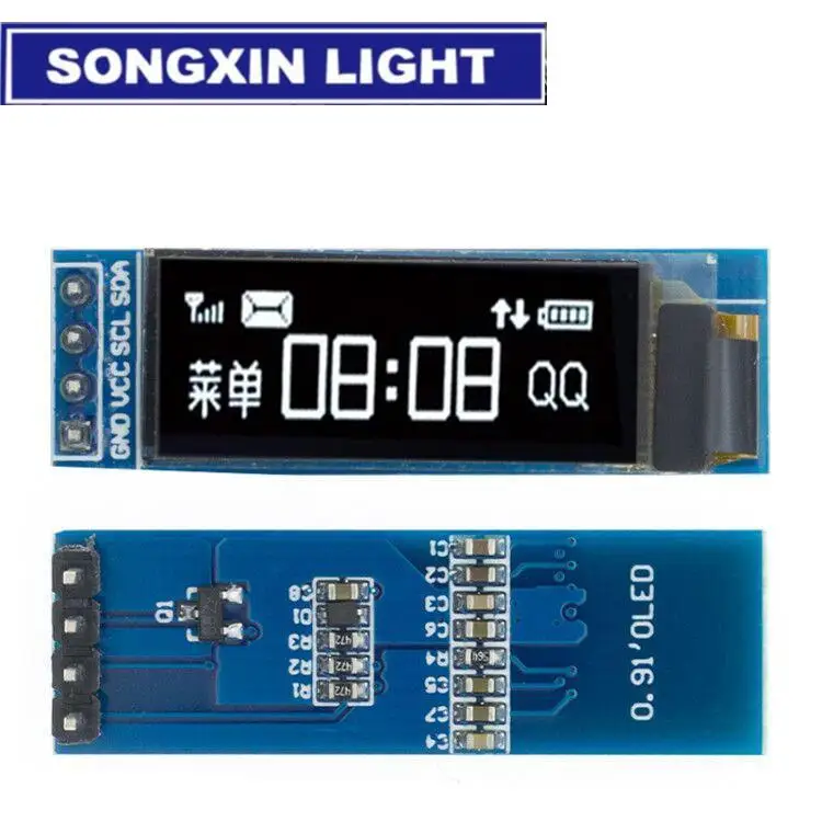 Органический светодиодный модуль 0,91 дюйма, белый/синий/желтый, 0,91X32, органический светодиодный дисплей дюйма, модуль IIC Communicate для сертификации Arduino ROHS