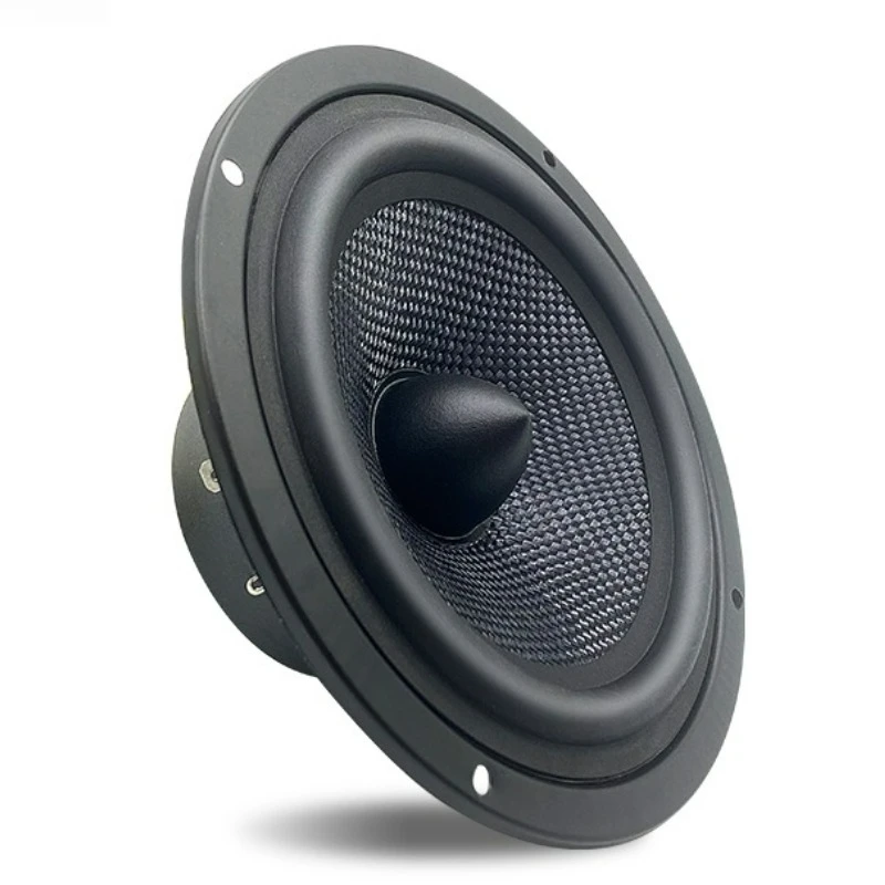 SOTAMIA 1pcs 5.5 Inch Midrange Speaker 4/8 Ohm 30W Bullet Braided Basin Three-way Frequency Audiophile HIFI Speaker for Home Car