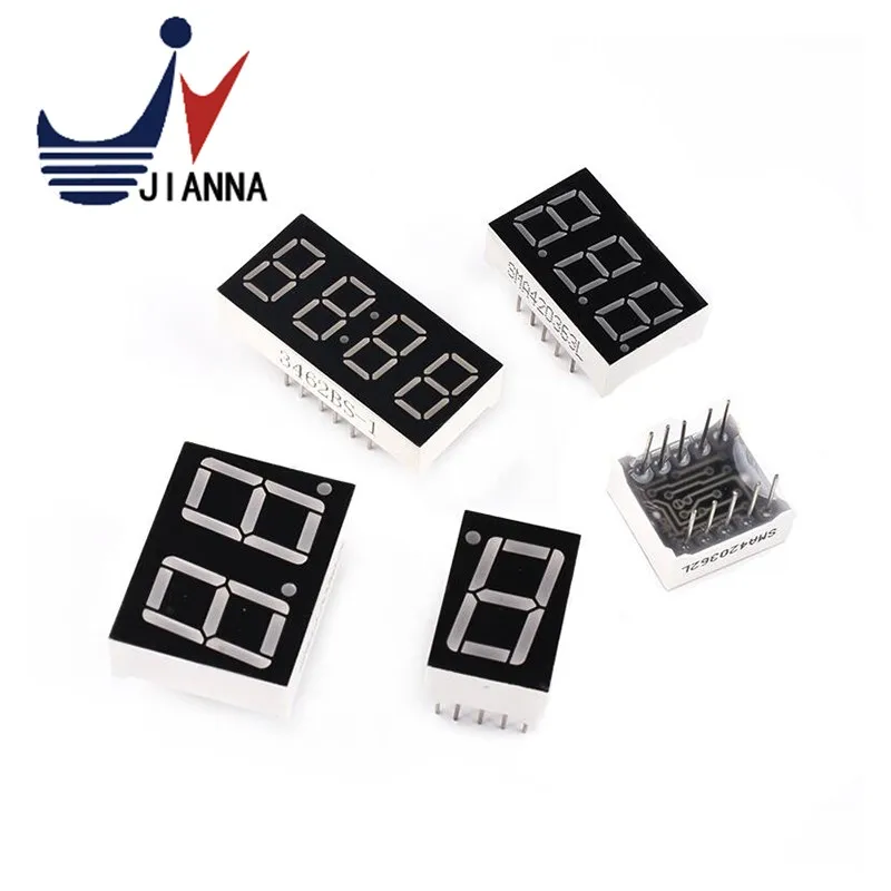2pcs 0.56 polegadas display LED 7 Segmento 1 Bit/2 Bit/3 Bit/4 Bit Digit Tube Vermelho Cátodo Comum/Ânodo Digital 0.56 polegadas levou 7 segmento