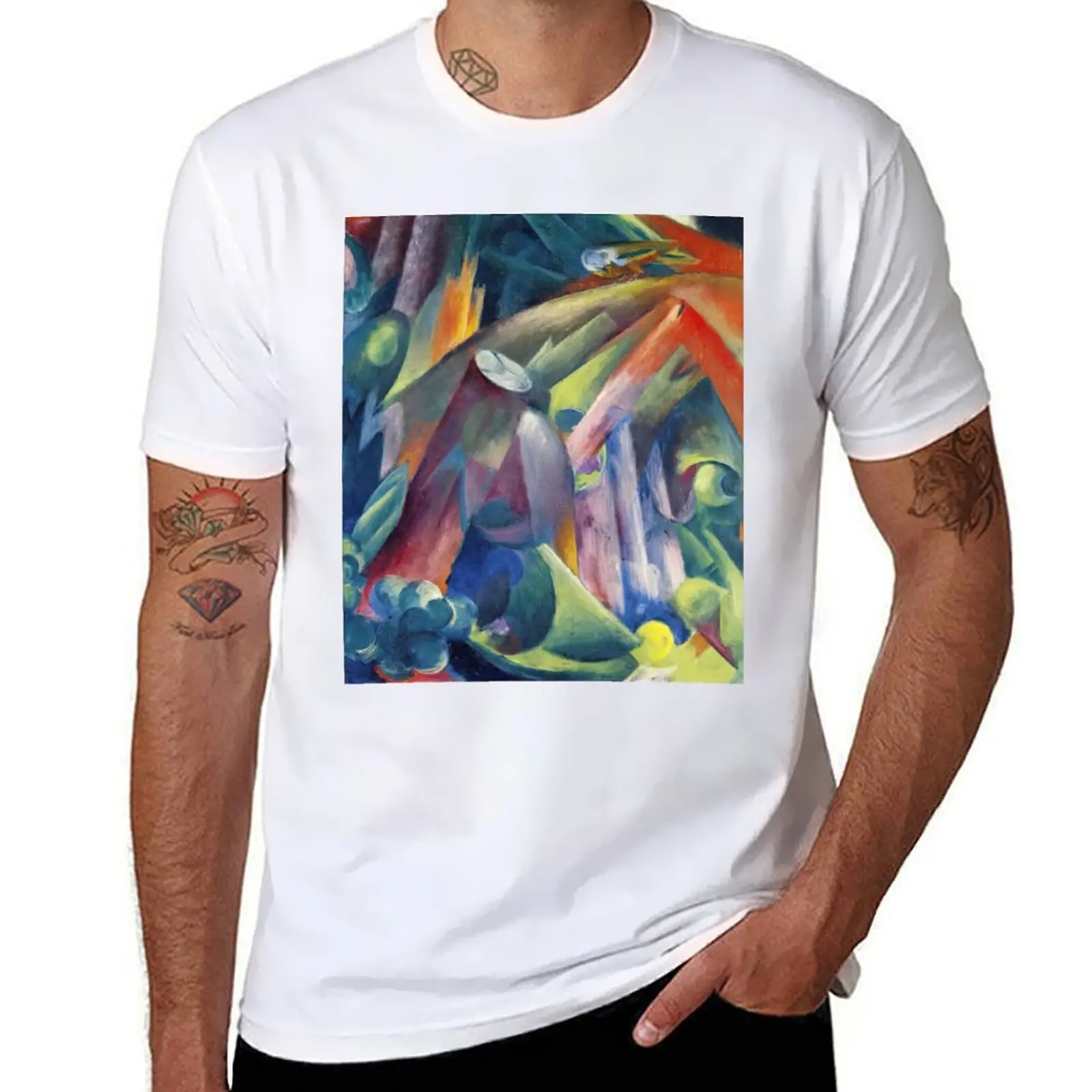 

franz marc T-Shirt man t shirt summer men t shirt cotton 100%