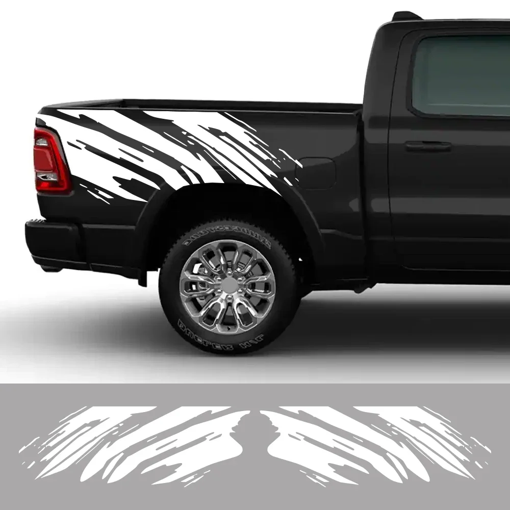 

Car Splash Tattoo Grunge Design Sticker Pickup Truck Vinyl Graphic Decoration DIY Decal Cover For Dodge Toyota Maxus Isuzu Dmax