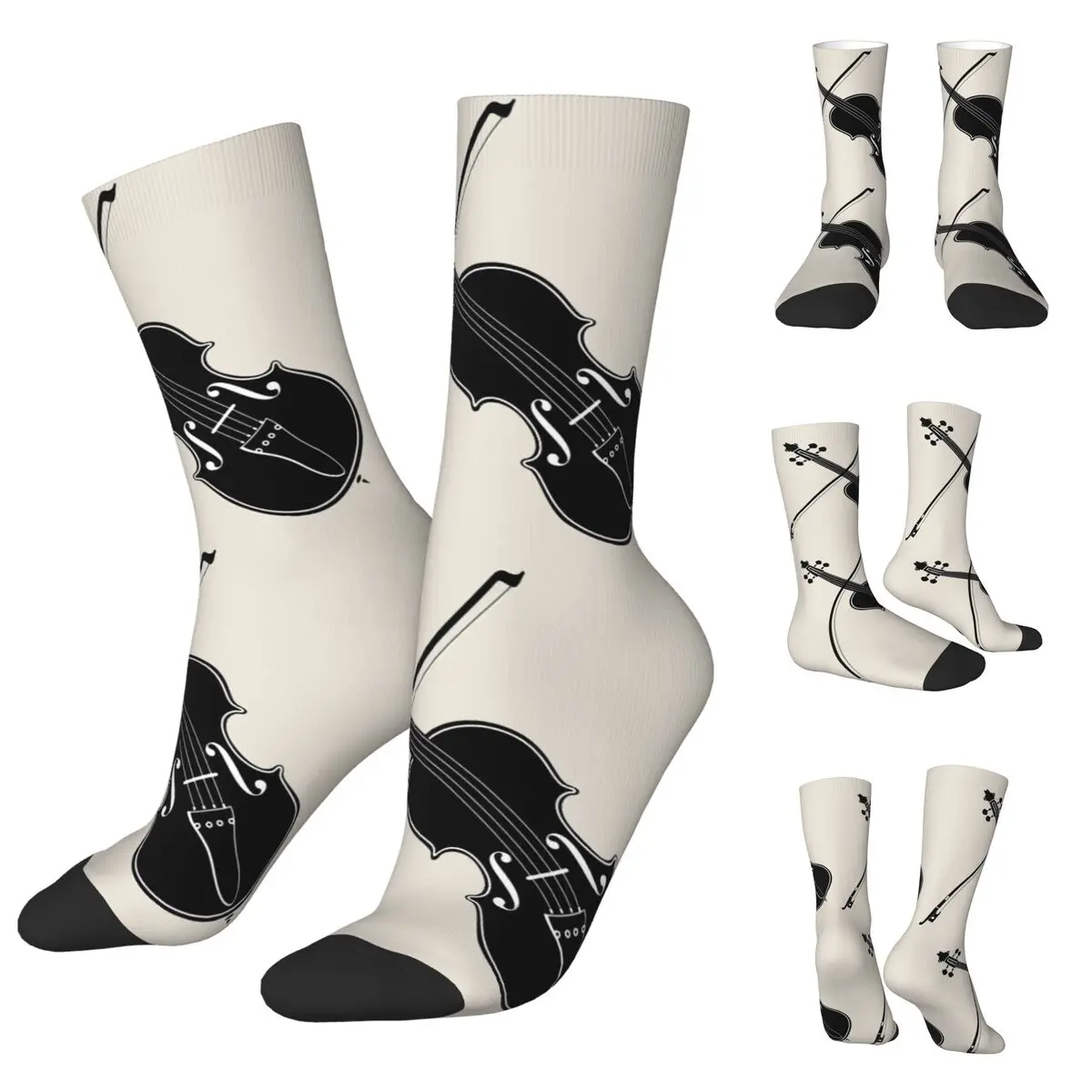 

Electric Guitar Violin Music Men and Women printing Socks,Windproof Applicable throughout the year Dressing Gift