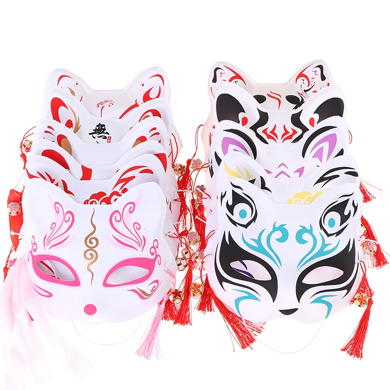 1pc Anime Fuchs Masken PVC halbes Gesicht Katze Maske Maskerade Festival Party Cosplay Requisiten – Detail 4