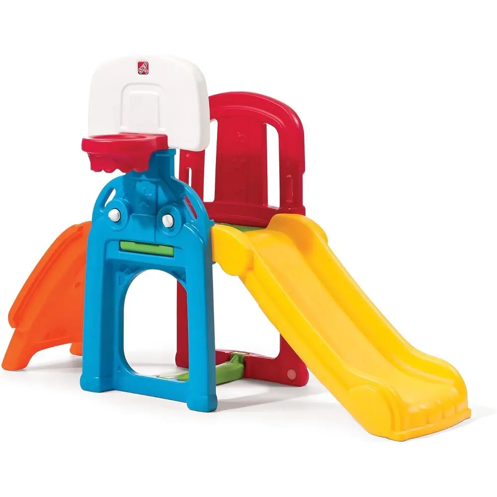 

Game Time Sports Climber, Kids Indoor/Outdoor Playset, Backyard Playground Set, Slide, ClimWall, Basketball Hoop, Outside Jungle