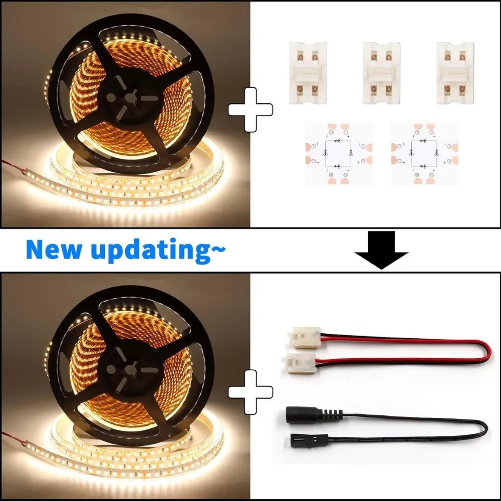 120 LEDs/M أبيض دافئ 1000 لومن/م 9.6 وات/م CRI 90+ 12 فولت شريط إضاءة LED قابل للتعتيم، 2700 كلفن، 32.8 قدم، أبيض لإضاءة الخزانة الداخلية #2