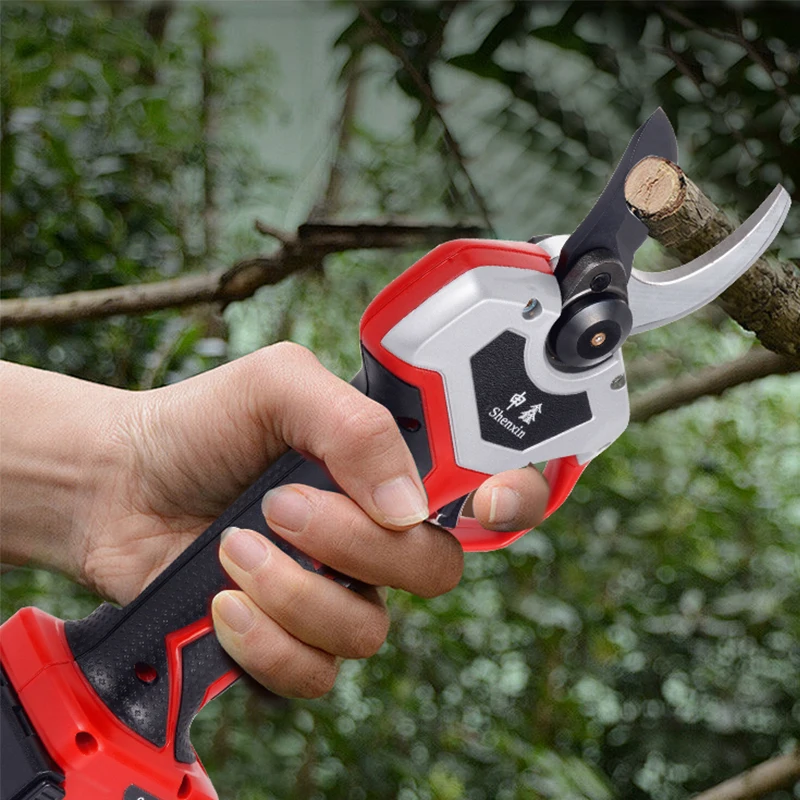 38mm Pruning Shears Cordless, Rechargeable Electric Scissor Branch Cutter, Profesional Li-on Battery Garden Tool Pruner Cutter