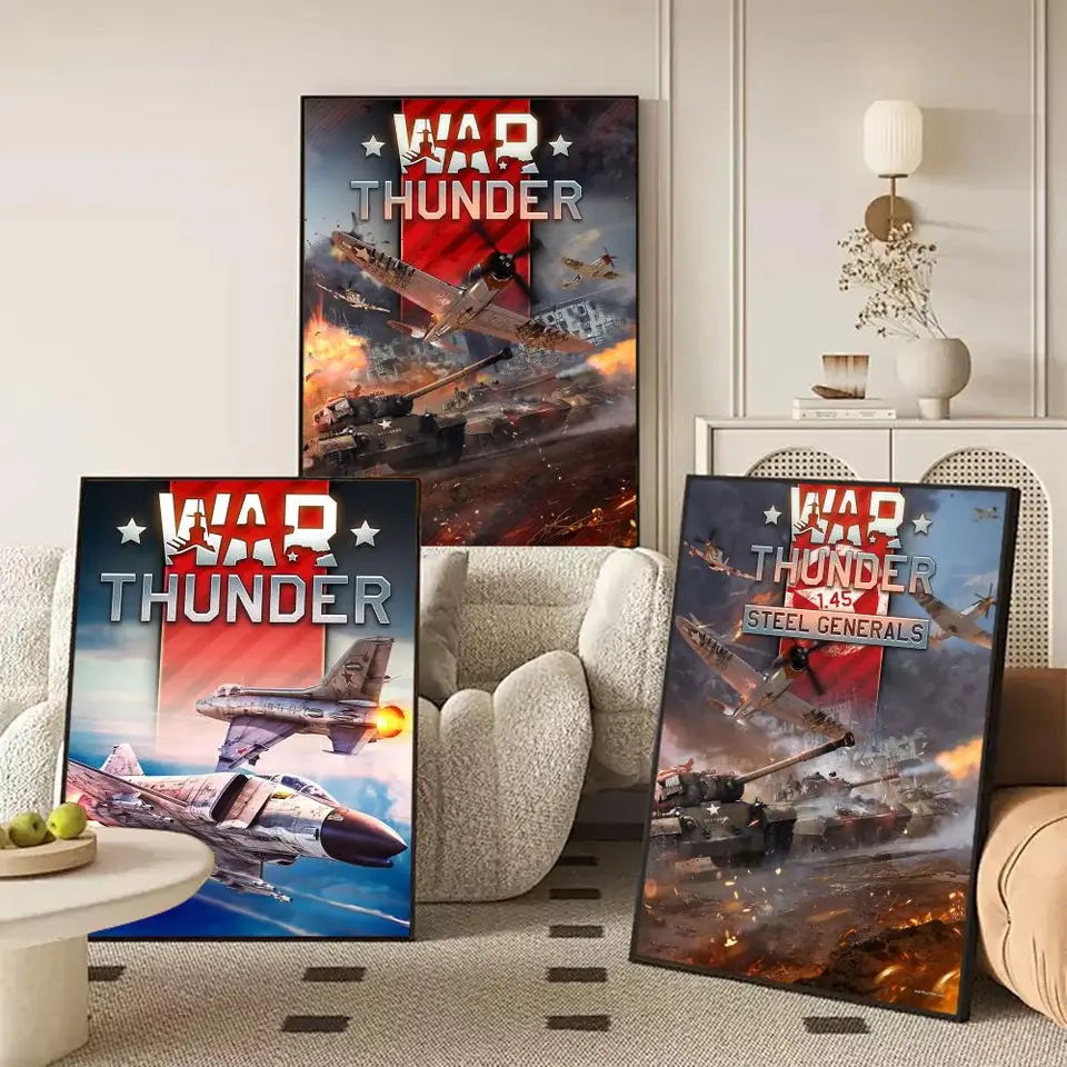 Classic Game W-War T-Thunder Poster Removable Wall Sticker Mural