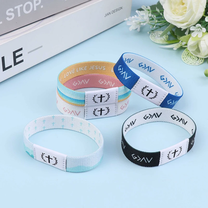 سوار آية الكتاب المقدس اليومي المسيحي مع سوار معصم مرن NFC RFID يمكن ارتداؤه سوار الكتاب المقدس الأساور الدينية #4