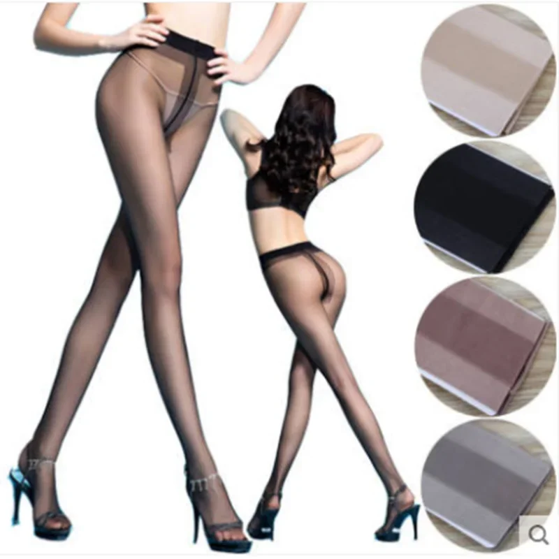 

4 Colors Women Silk String Stocking Legs High Hosiery Tights Pantyhose Sexy Nylon Summer Lady Transparent Thin Female Stockings