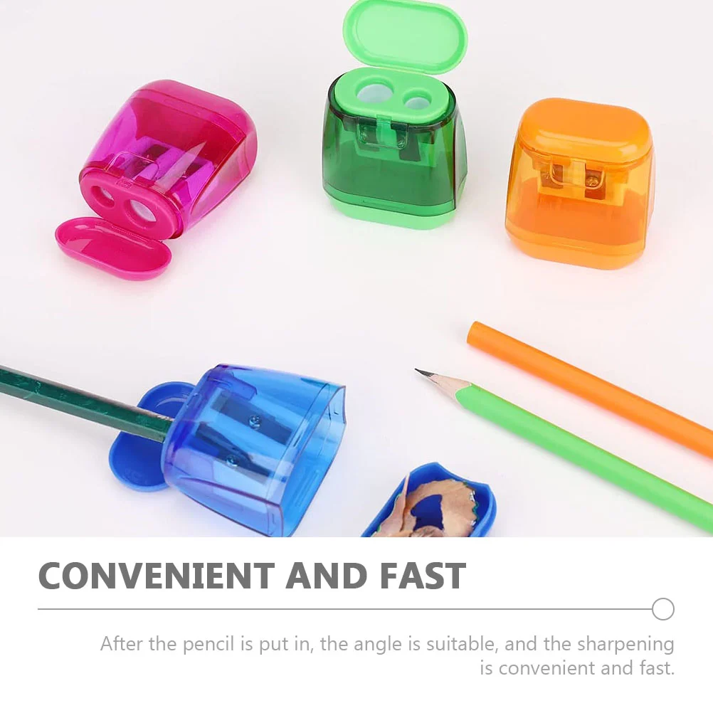 4 Pcs Sharpener Bright Color Sharpeners Colored Mini Metal Students Supplies Manual Child