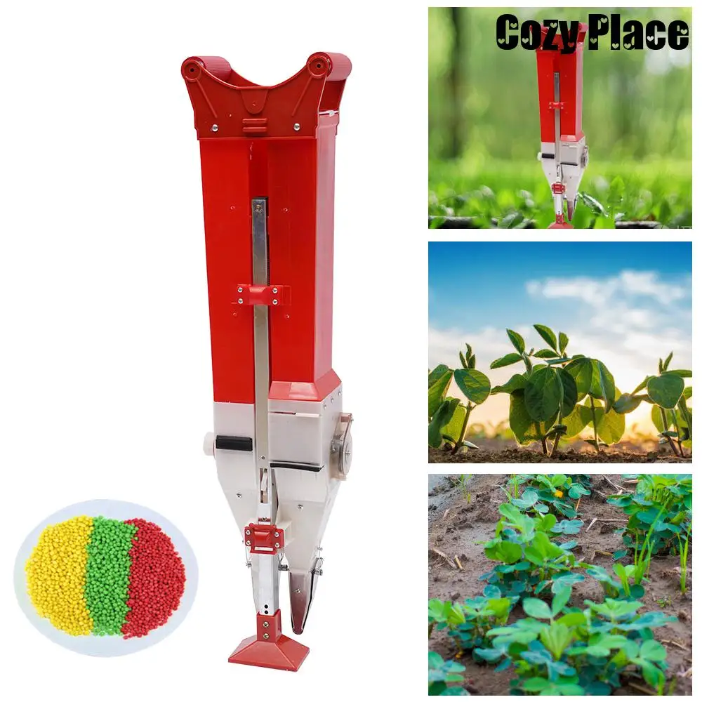 

Adjustable Handheld Manual Fertilizer Seeder Seed Spreader Double Cylinder seeds Planter Garden Tools