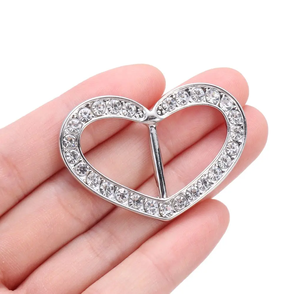 Silver Color Butterfly Shape Heart Shape Buckle T-Shirt Clip Decorative Buckle Ring Clip Round Circle Scarf Ring