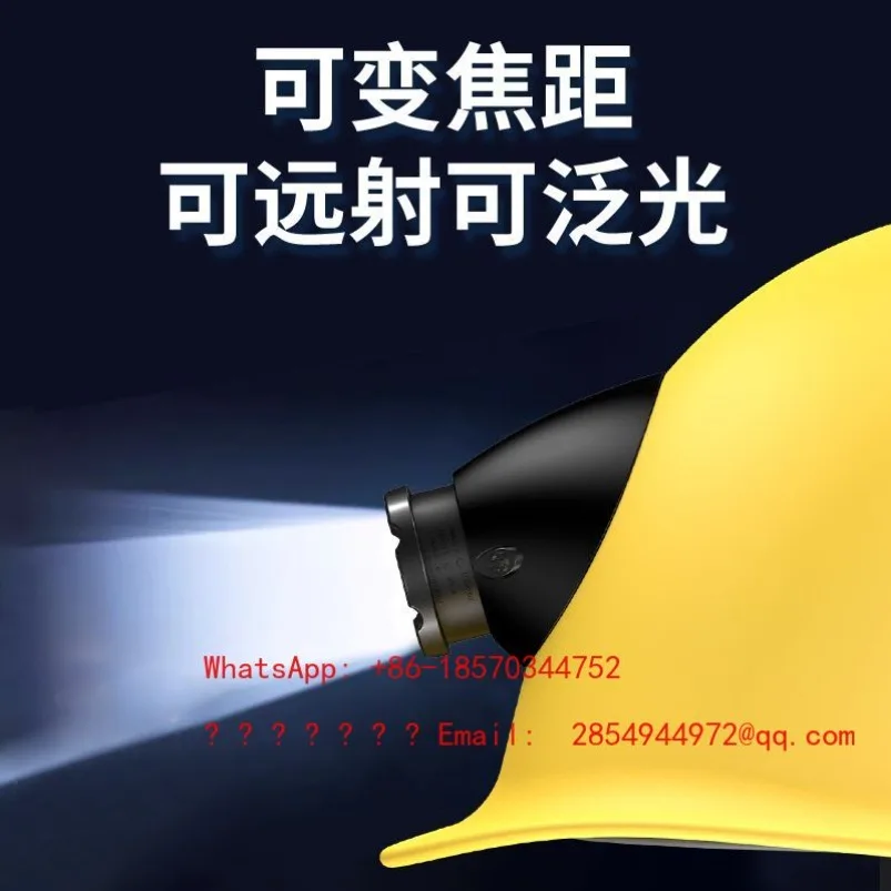 Hard Top Hat, Strong Headlight, Zoom, Strong Independent Switch Construction Site Hard Top Hat