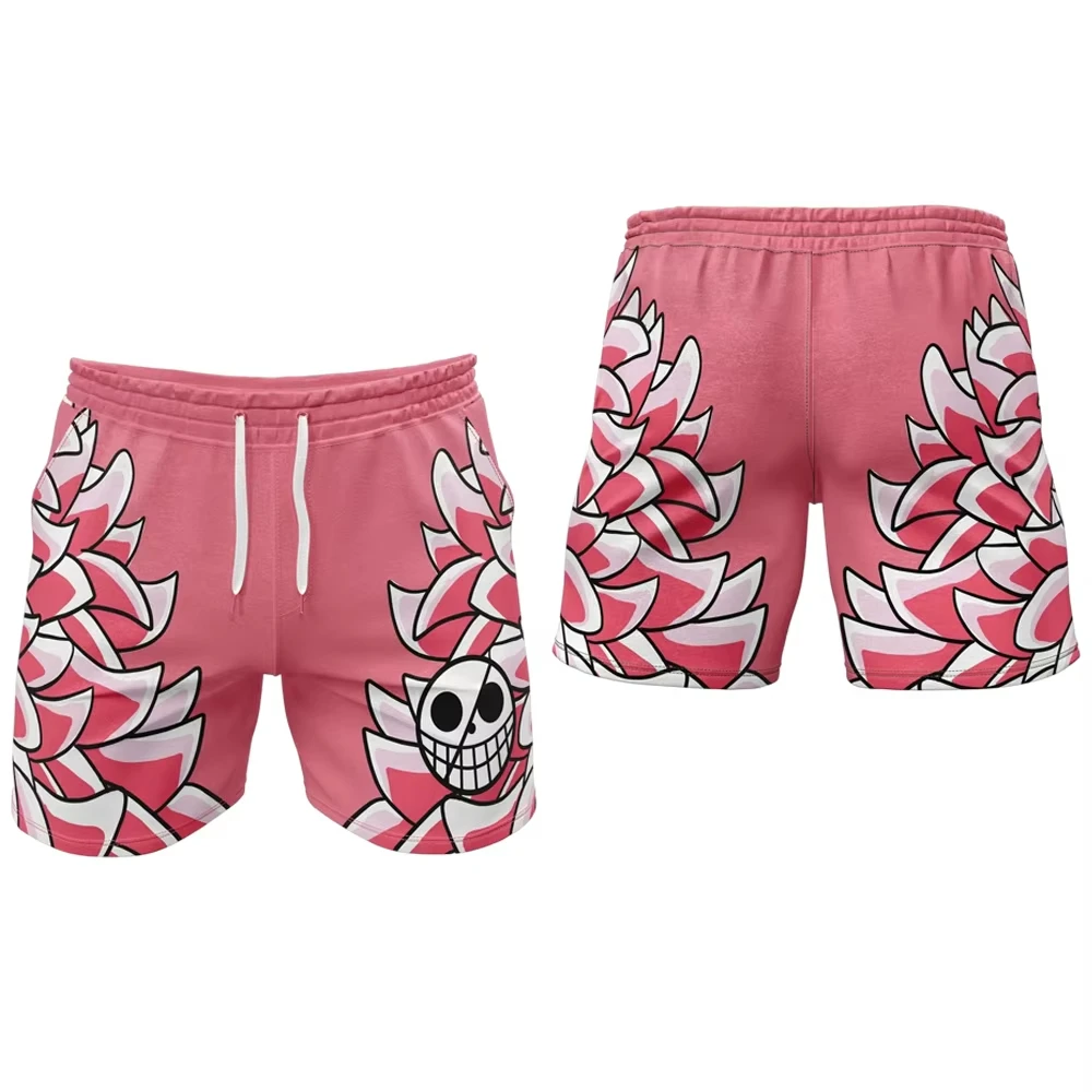 

ONE PIECE Anime Shorts Men Gym Quick Dry Running Sport Shorts Summer 3D Print Casual Beach Short Pants Workout Fitness