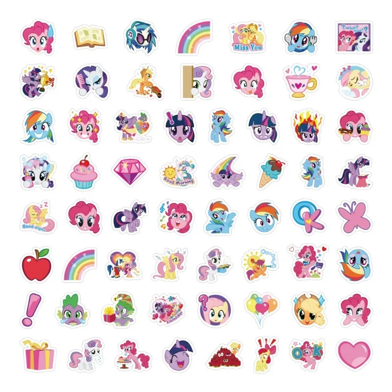 Hasbro My Little Pony Cartoon Cute Pony Graffiti Stickers Vinyl Laptop Luggage Skateboard Waterproof Girl Sticker