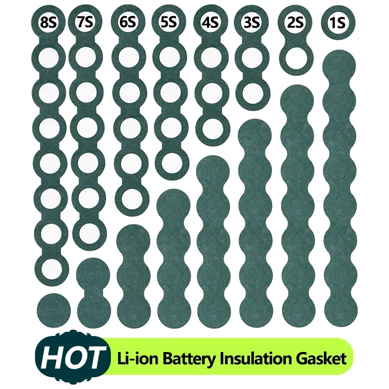 

18650 21700 Li-ion Battery Insulation Gasket 1S-8S Barley Paper Battery Pack Cell Insulating Glue Patch Electrode Insulated Pads