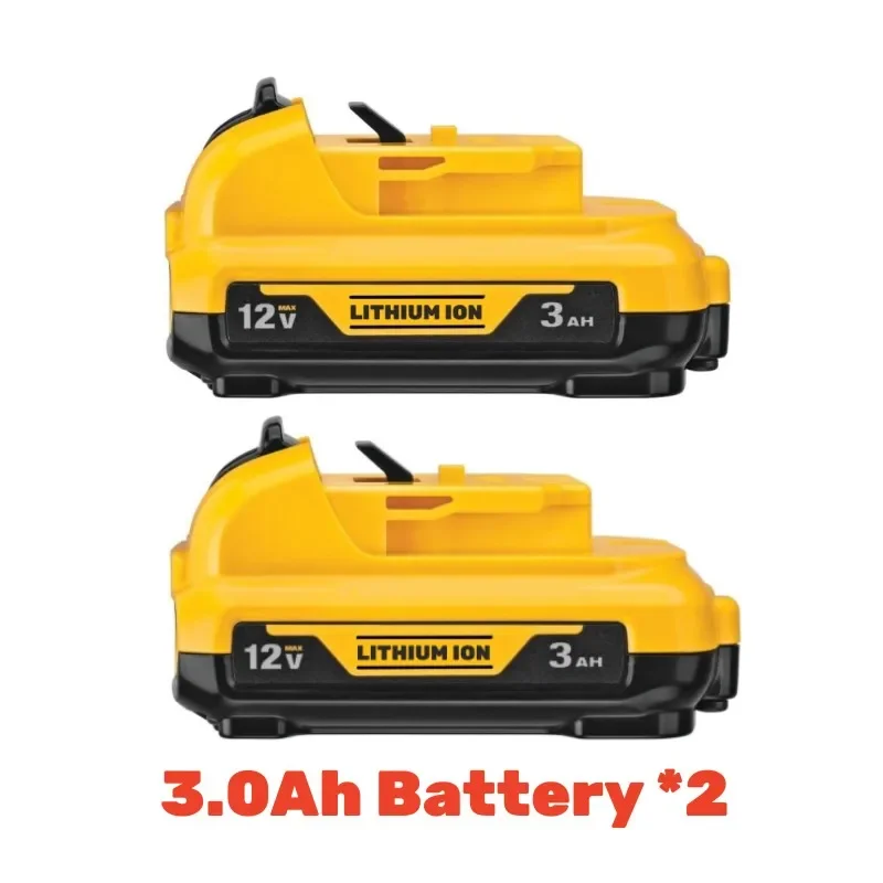 Snoerloos/oplaadbaar voor Dewalt DCB120 lithium-ionbatterijen 12V 3.0Ah batterij DCB124 DW089LG DCD701F2 elektrisch gereedschap/laserniveau