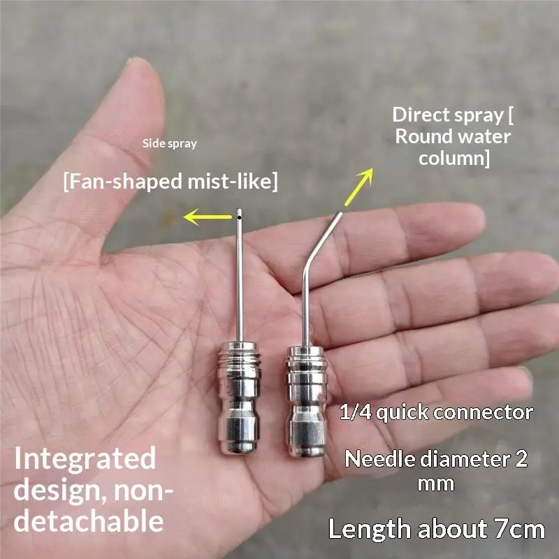 4Pcs High Pressure Needle Nozzle Straight/Side Jet Cleaning Nozzle Water Blaster For AC & Car Washer Tanks Gap Deep-Cleaning
