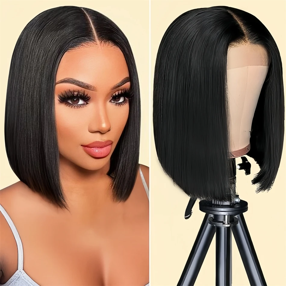 Bone Straight 13x6 Hd Transparent Lace Frontal Wigs 100% Human Hair 13x4 Hd Lace Front Brazilian Preplucked Bob Wigs for Women