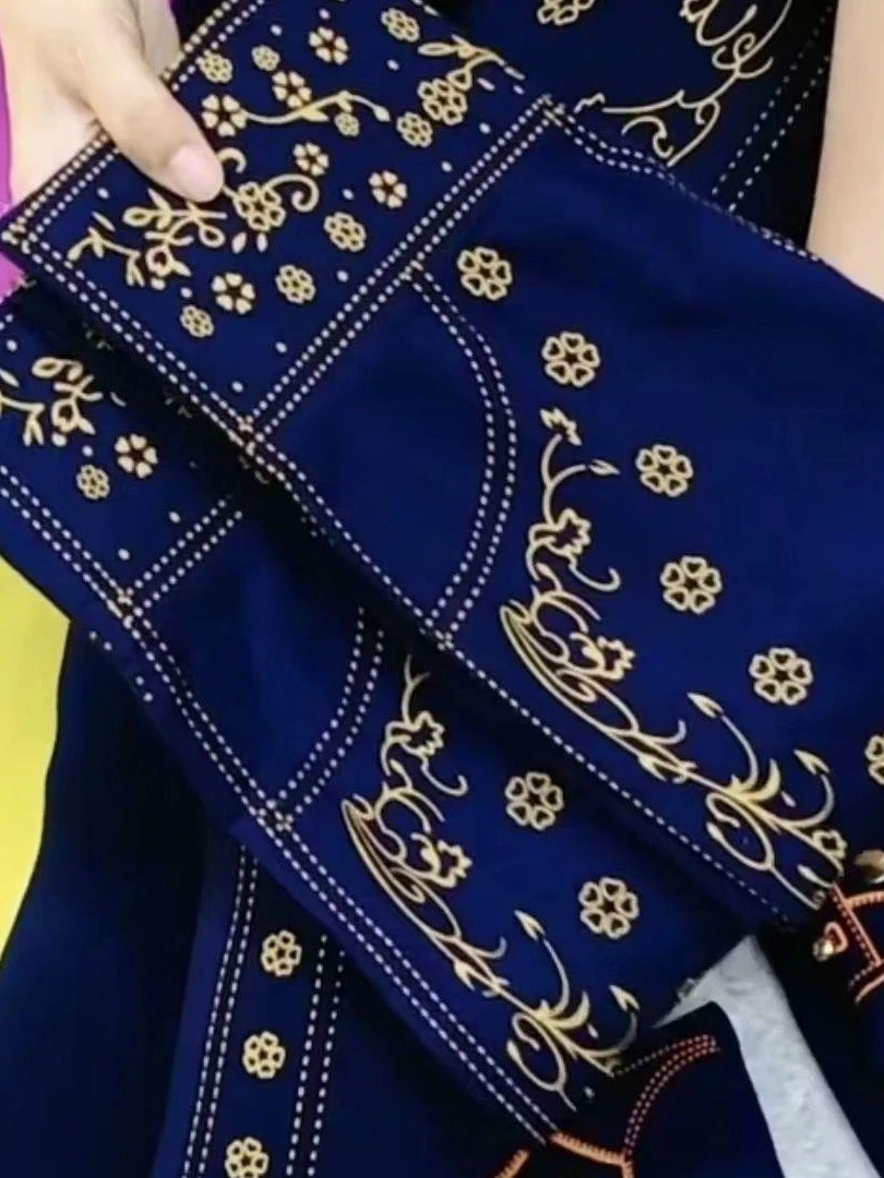 Spring Autumn 2026 plus Size High Waist High Elasticity Outerwear Breathable Faux Denim Leggings Slimming Versatile Base Laye...