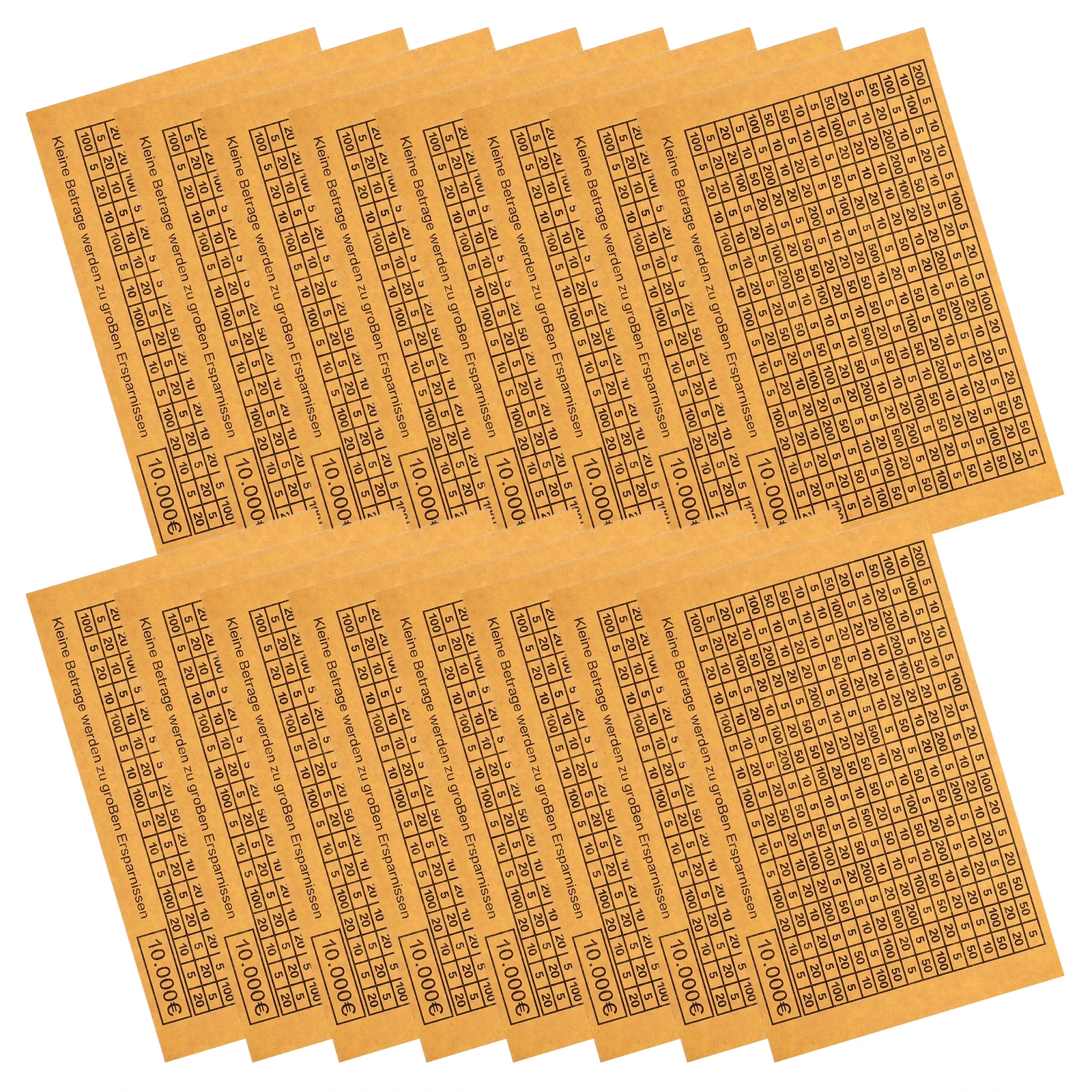 

10000 Euro Challenge Savings Jar Stickers Diy Money Bank Labels Euro Number Adhesive Budgeting Target Financial Goal Stickers