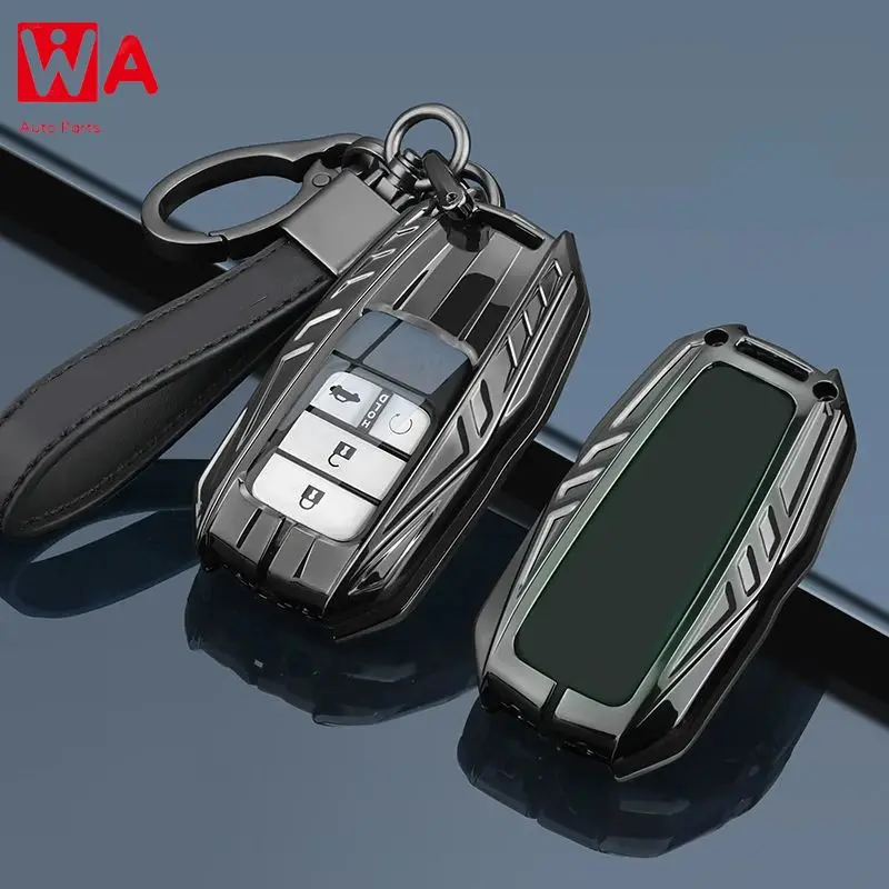 

Metal Car Remote Key Case Cover Shell Holder Fob For Honda 2024 New Civic Accord 11th Gen Integra XRV CRV ZRV Vezel Breeze E:NS1