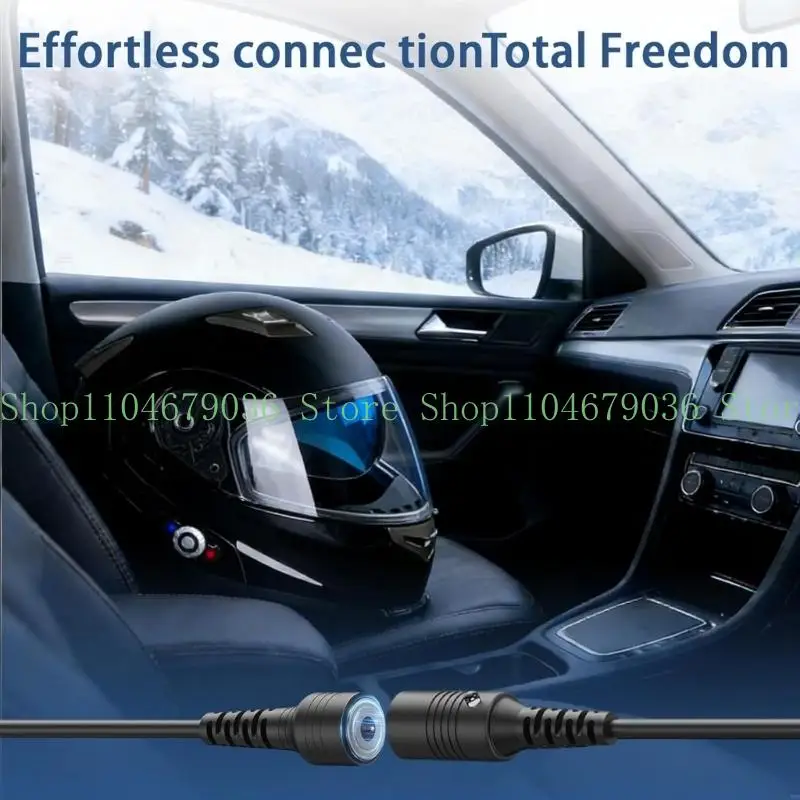 

652F Connection Heated Shielding Cable With Plugs & LED 12V Heated Visors Wire for Snowmobile Helmets