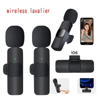 Wireless Stereo Lavalier Microphone Wireless Lavalier Microphone for iPhone Android for vlog live interviews YouTube