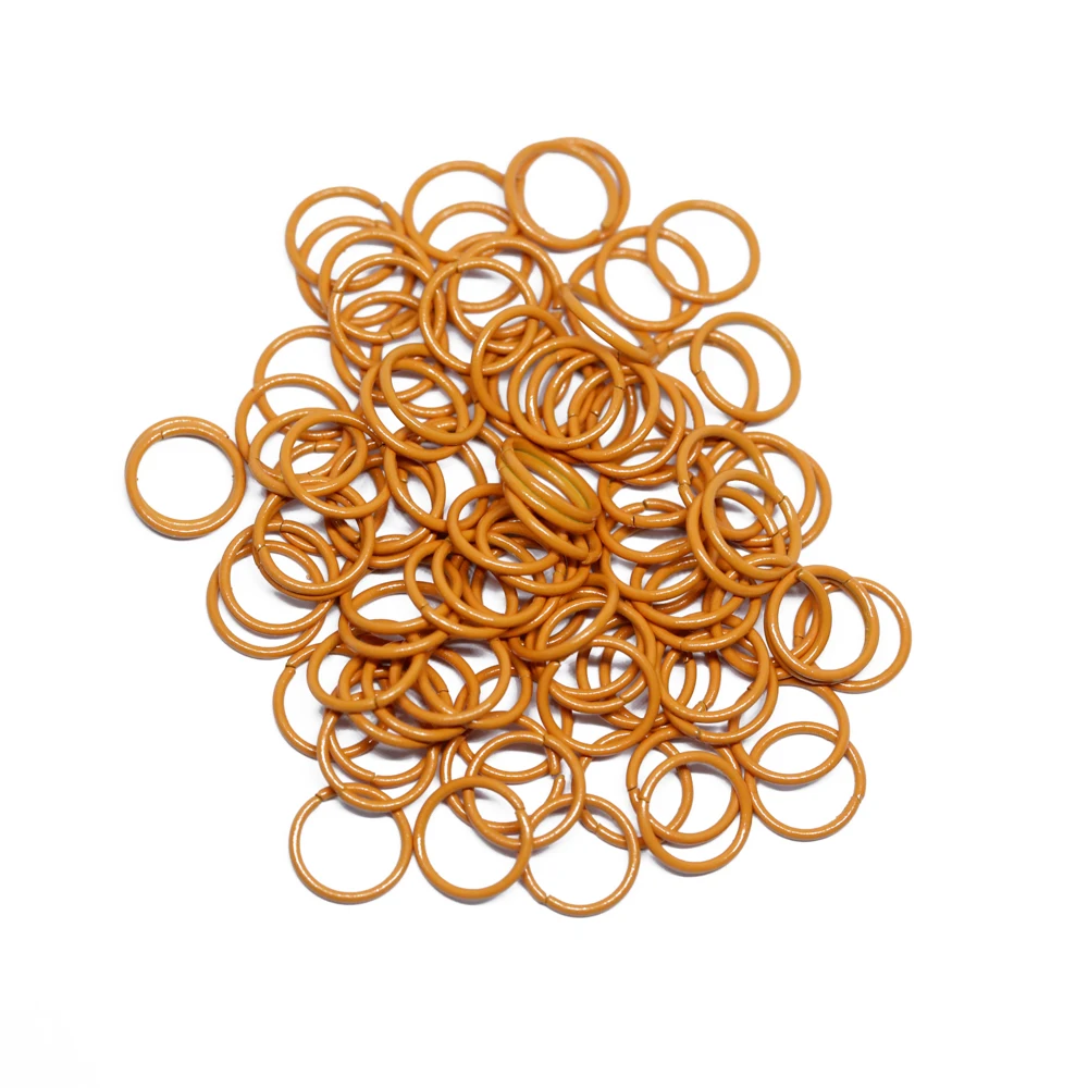 100pcs/lot 1x10mm Wholesale Colorful Metal DIY Jewelry Findings close Single Loops Jump Rings & Split Ring for jewelry making