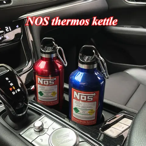 1 ชิ้นรถฉนวนกันความร้อนถ้วย NOS ไนโตรเจนกระบอกสูญญากาศกาต้มน้ําสแตนเลส 500 มิลลิลิตรสแตนเลสถ้วยอุปกรณ์ตกแต่งภายในรถยนต์