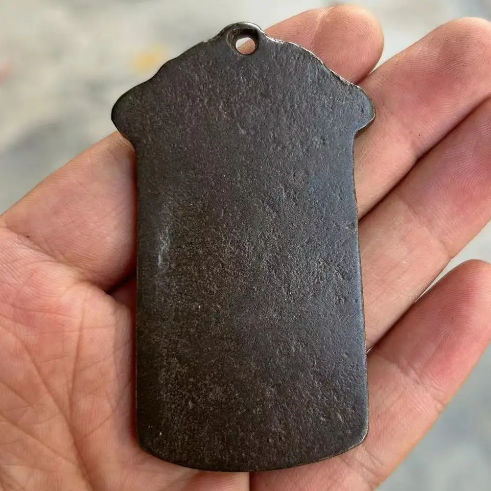Vintage Brass Token Amulet Taoist Talisman Badge Command Charm Wealth Decor