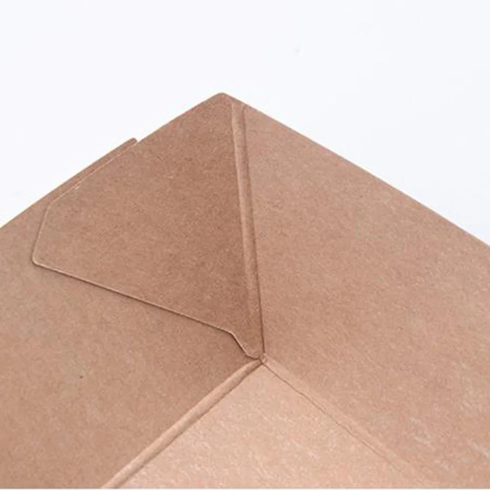 50 pezzi di carta kraft ecologica per snack, scatola per barche, impermeabile, antiolio, a tenuta stagna, cibo caldo e freddo, microonde, sicuro, pranzo da asporto, insalata